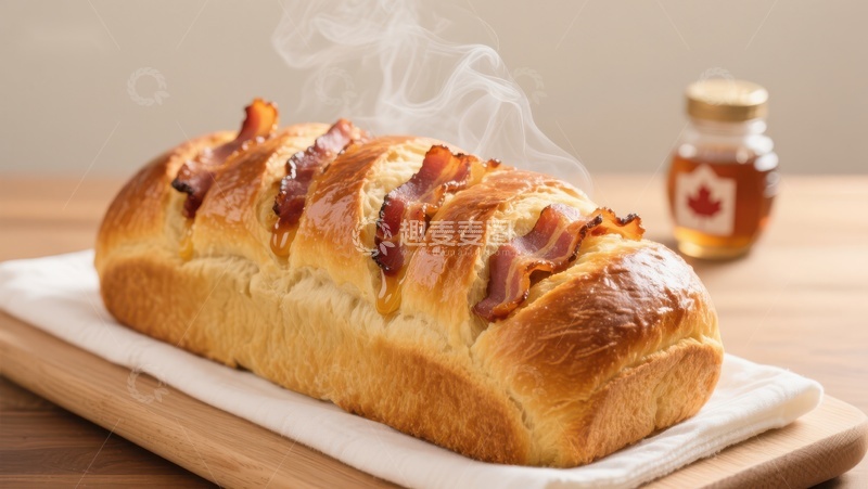 高清大图下载【趣麦麦图】热腾腾的培根面包