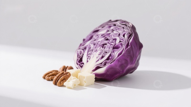 高清大图下载【趣麦麦图】紫甘蓝与坚果奶酪静物