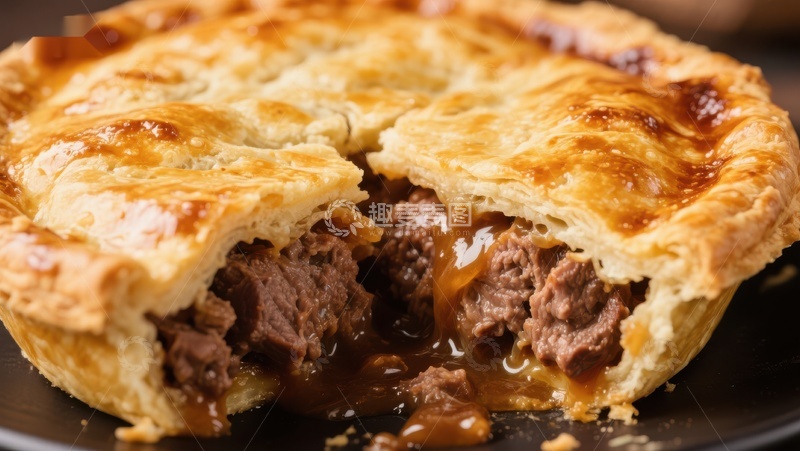 高清大图下载【趣麦麦图】酥皮肉馅饼，热腾腾的美味