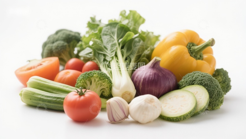 高清大图下载【趣麦麦图】新鲜蔬菜组合展示