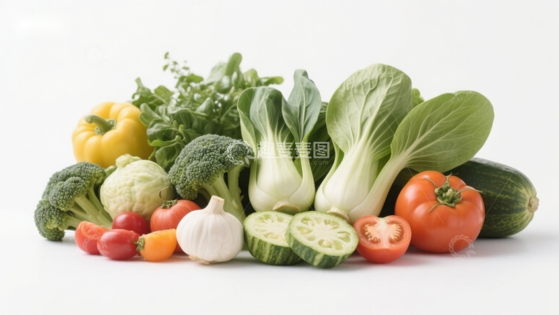 高清大图下载【趣麦麦图】新鲜蔬菜组合展示
