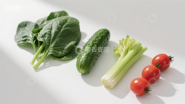 新鲜蔬菜静物展示