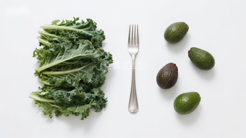高清大图下载【趣麦麦图】羽衣甘蓝与牛油果静物摆拍