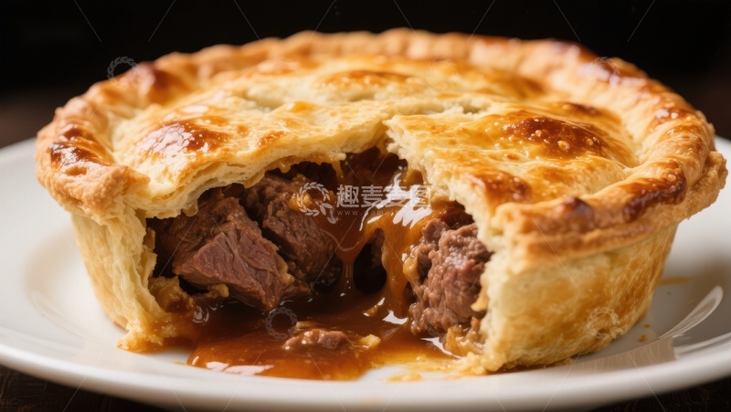 高清大图下载【趣麦麦图】酥皮肉馅饼，热腾腾的美味