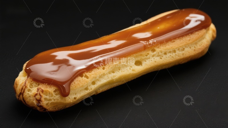 高清大图下载【趣麦麦图】焦糖淋面的奶油泡芙