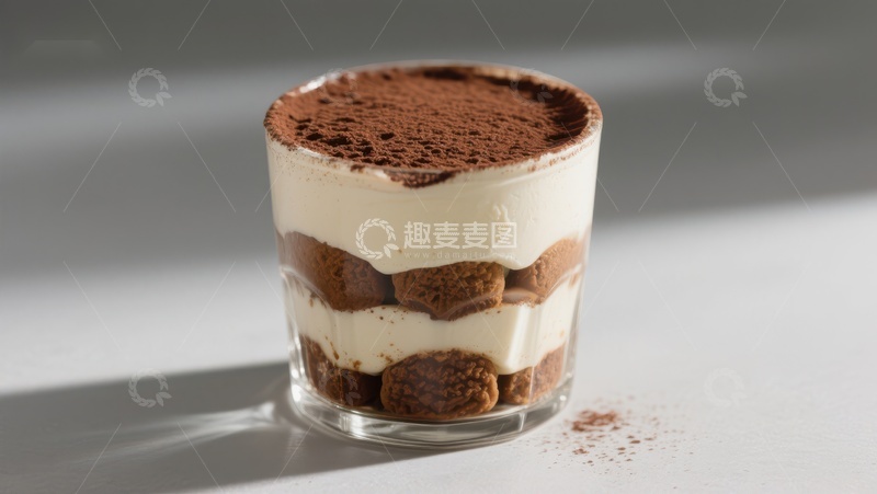 高清大图下载【趣麦麦图】经典提拉米苏杯装甜品