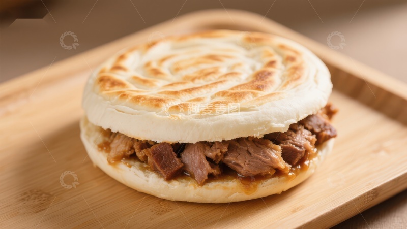 高清大图下载【趣麦麦图】美味肉夹馍，传统中式小吃