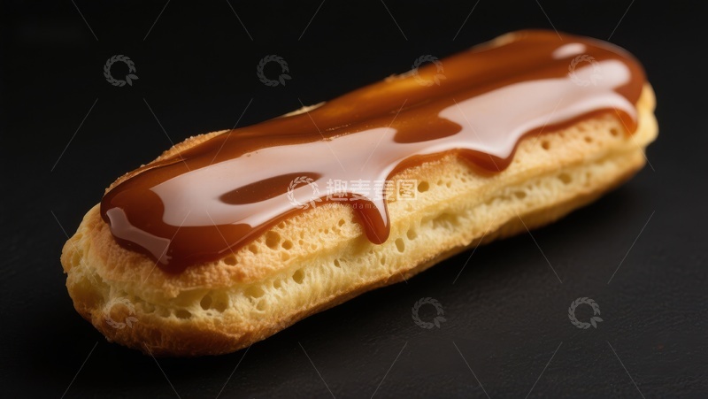 高清大图下载【趣麦麦图】焦糖淋面的奶油泡芙