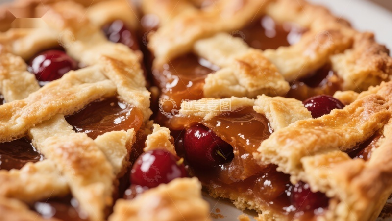 高清大图下载【趣麦麦图】新鲜出炉的樱桃馅饼