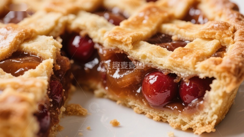 高清大图下载【趣麦麦图】樱桃馅饼的诱人特写