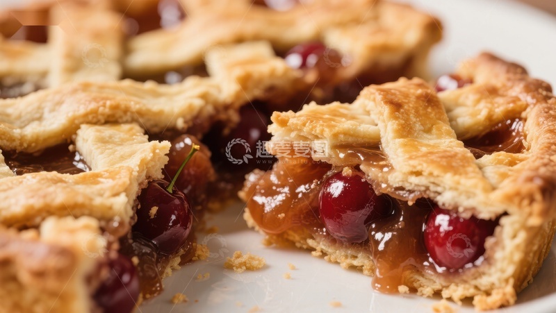 高清大图下载【趣麦麦图】樱桃馅饼的诱人特写