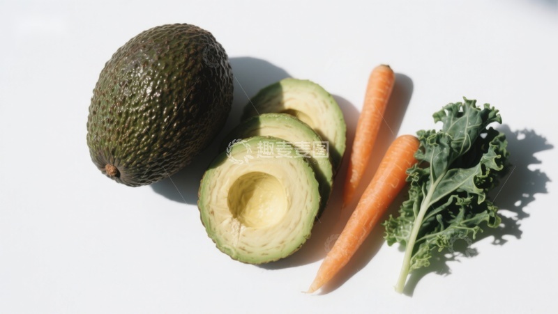 高清大图下载【趣麦麦图】新鲜蔬菜与牛油果摆拍