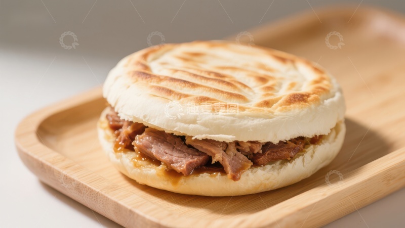 高清大图下载【趣麦麦图】美味肉夹馍，传统中式快餐