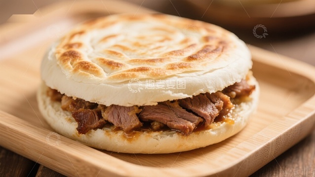 美味肉夹馍，传统中式小吃