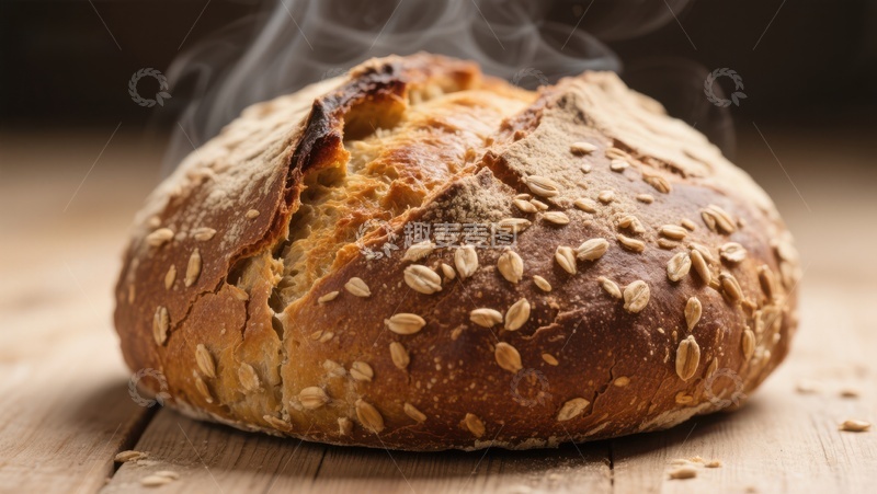 高清大图下载【趣麦麦图】新鲜出炉的全麦面包