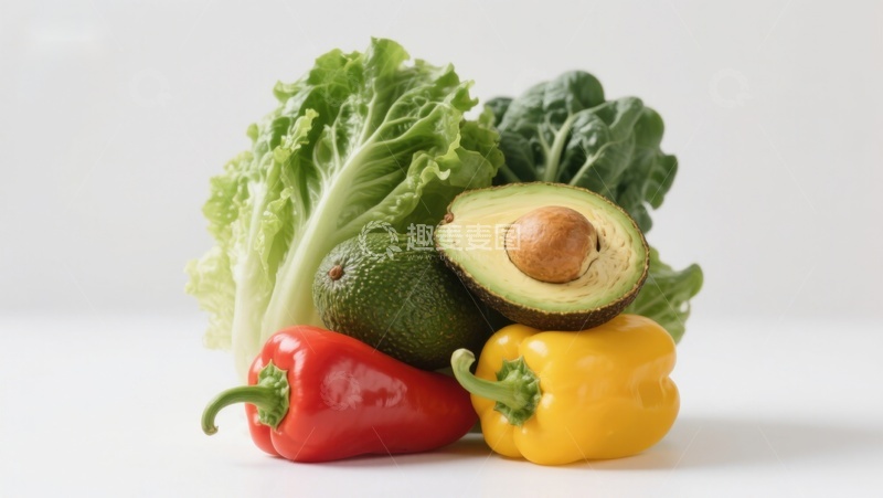 高清大图下载【趣麦麦图】新鲜蔬菜与牛油果组合
