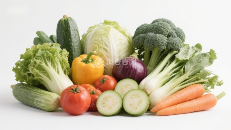 高清大图下载【趣麦麦图】新鲜蔬菜组合展示