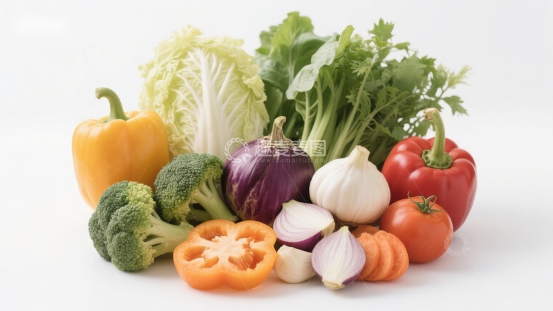 高清大图下载【趣麦麦图】新鲜蔬菜组合展示