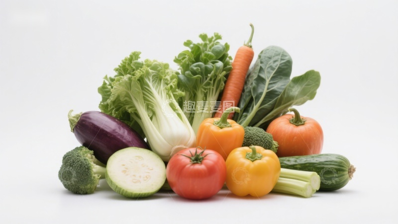 高清大图下载【趣麦麦图】新鲜蔬菜组合展示