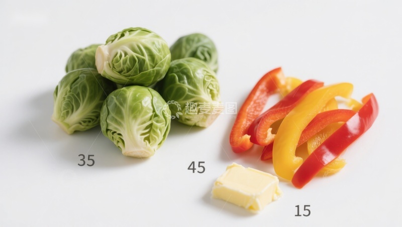 高清大图下载【趣麦麦图】蔬菜与黄油的静物摆拍