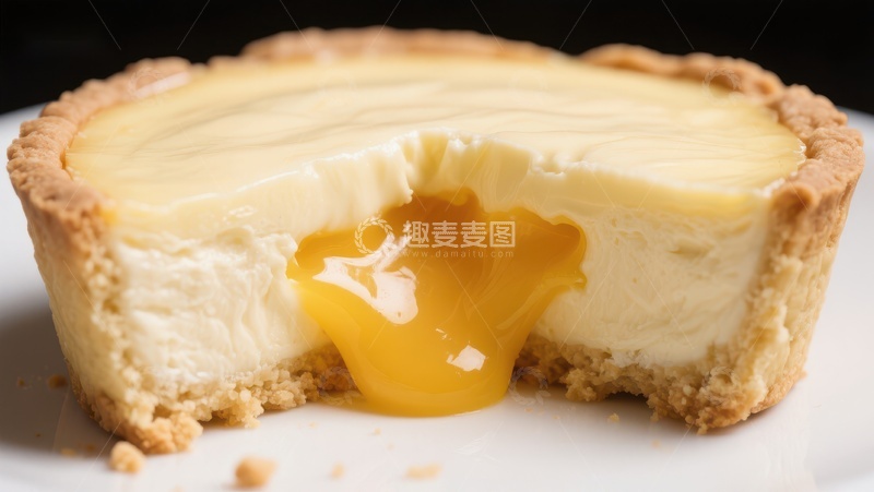 高清大图下载【趣麦麦图】奶油芝士挞配柠檬馅
