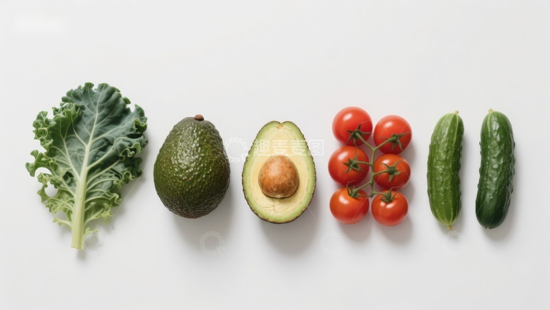 高清大图下载【趣麦麦图】新鲜蔬菜与水果排列展示