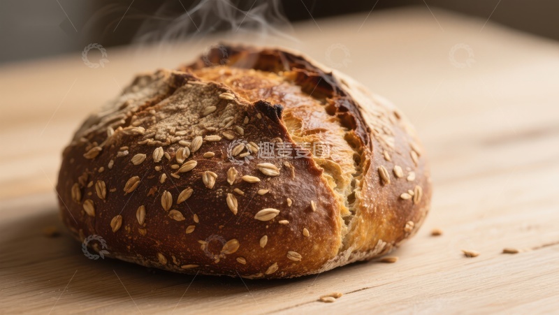 高清大图下载【趣麦麦图】新鲜出炉的全麦面包