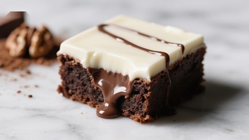 巧克力蛋糕配白巧克力酱