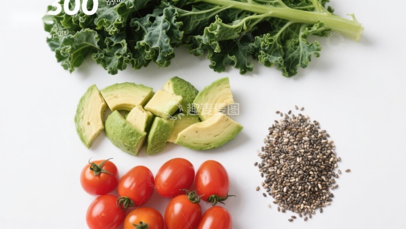 高清大图下载【趣麦麦图】新鲜蔬菜与健康食材组合