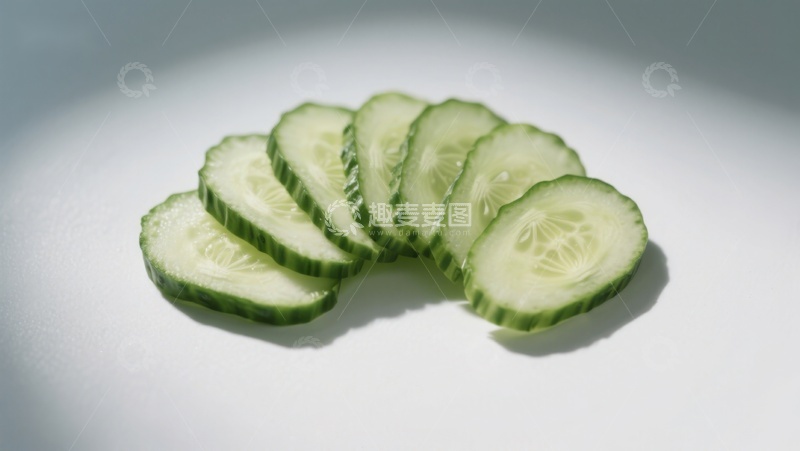 高清大图下载【趣麦麦图】切片黄瓜静物展示