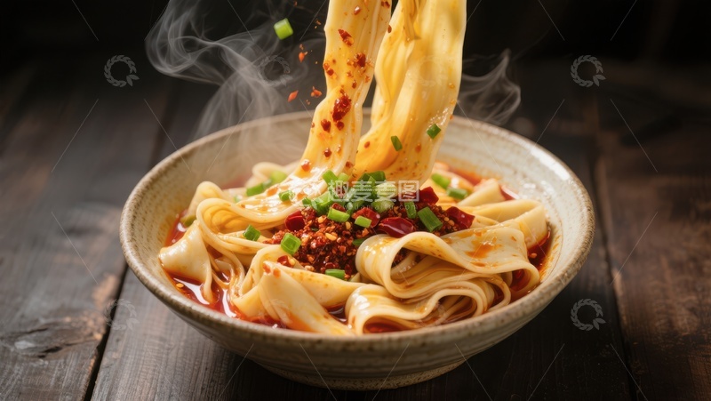 高清大图下载【趣麦麦图】热气腾腾的拉面碗