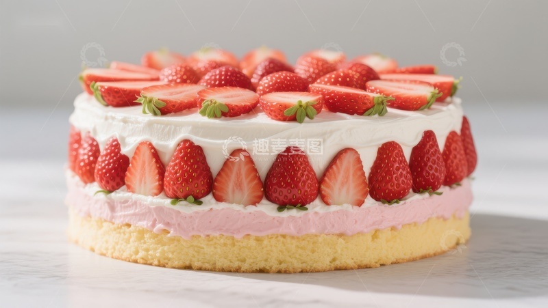 高清大图下载【趣麦麦图】草莓奶油蛋糕
