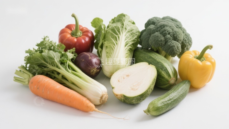 高清大图下载【趣麦麦图】新鲜蔬菜组合展示