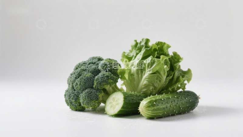 高清大图下载【趣麦麦图】新鲜绿色蔬菜组合
