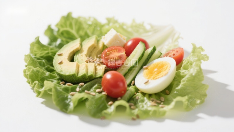 高清大图下载【趣麦麦图】新鲜蔬菜沙拉摆盘
