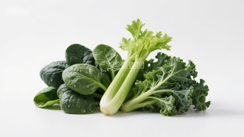 高清大图下载【趣麦麦图】新鲜绿叶蔬菜组合