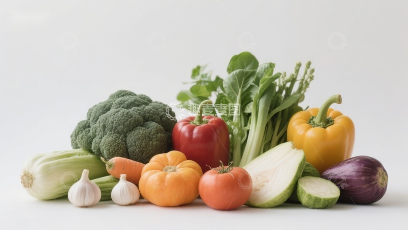 高清大图下载【趣麦麦图】新鲜蔬菜组合展示