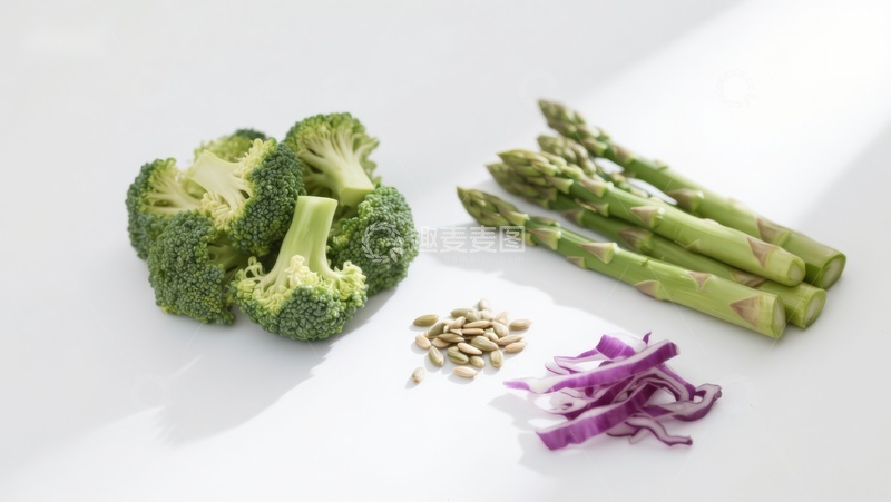 高清大图下载【趣麦麦图】新鲜蔬菜与坚果组合