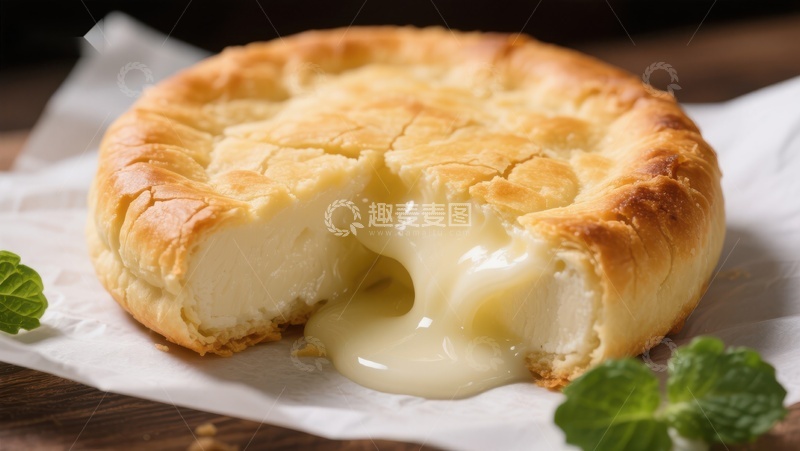 高清大图下载【趣麦麦图】芝士面包：浓郁拉丝的美味