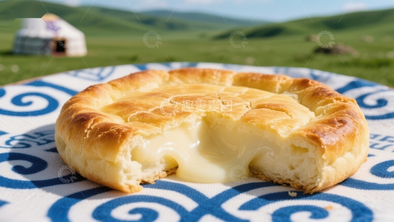 高清大图下载【趣麦麦图】草原上的奶酪面包