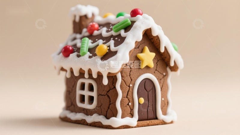 高清大图下载【趣麦麦图】精美的圣诞姜饼屋