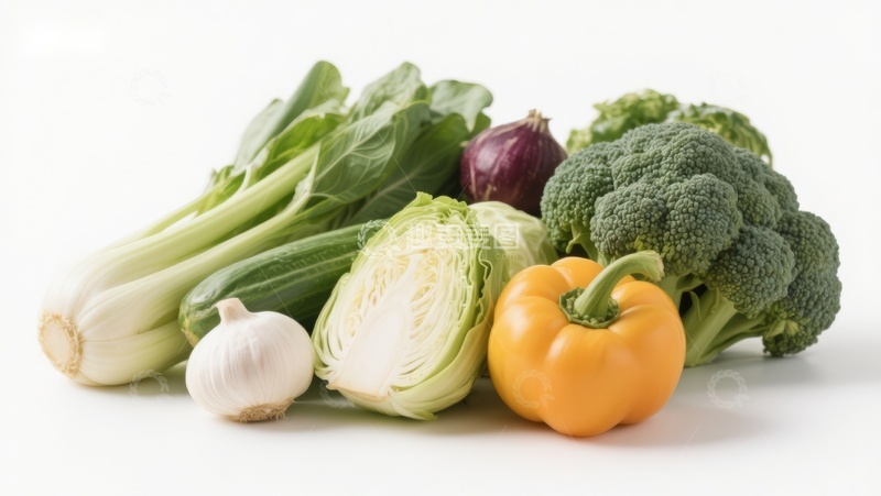 高清大图下载【趣麦麦图】新鲜蔬菜组合展示