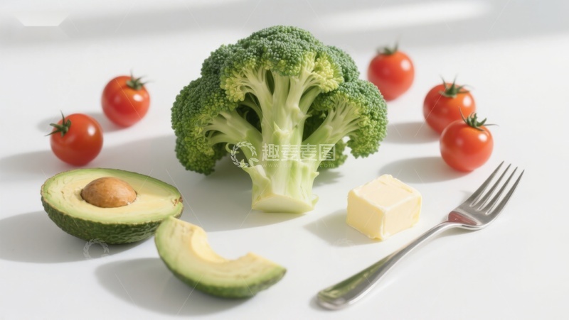 高清大图下载【趣麦麦图】新鲜蔬菜与牛油果摆盘