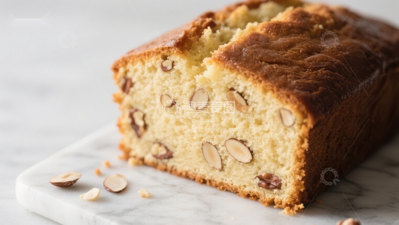 高清大图下载【趣麦麦图】杏仁蛋糕切片展示