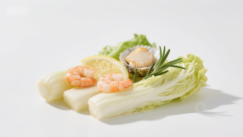 高清大图下载【趣麦麦图】海鲜与蔬菜摆盘