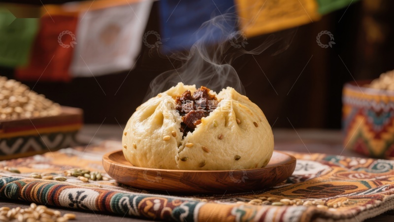 高清大图下载【趣麦麦图】热腾腾的包子，传统美食