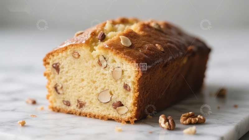 高清大图下载【趣麦麦图】核桃蛋糕切片展示