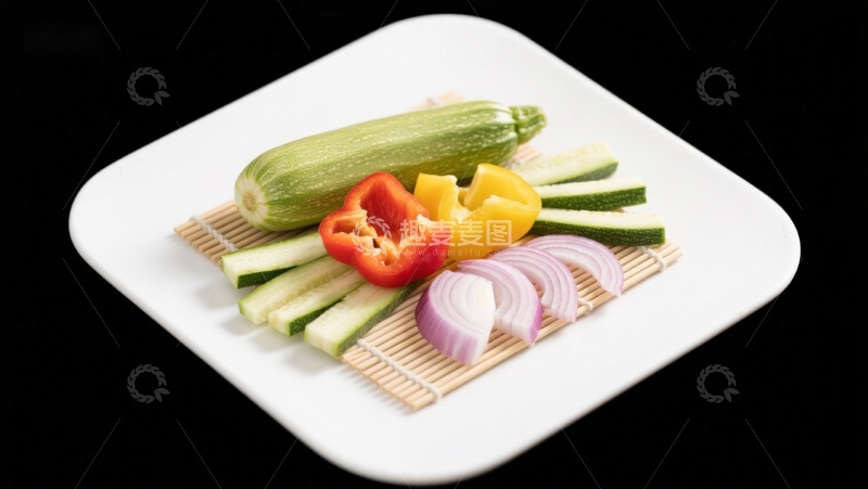 高清大图下载【趣麦麦图】切好的蔬菜摆盘