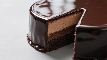 巧克力慕斯蛋糕切片展示