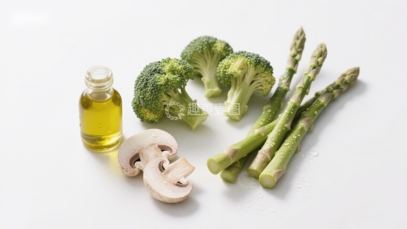 高清大图下载【趣麦麦图】新鲜蔬菜与橄榄油摆拍